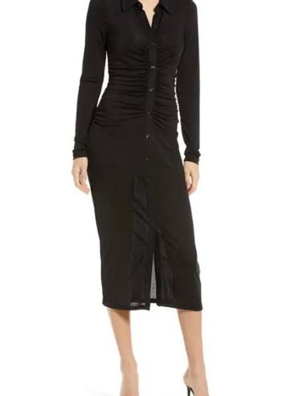 Good American shimmer polo dress